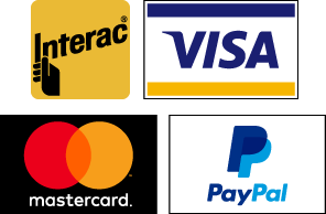 Interac, Visa, Mastercard, PayPal