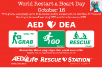 World Restart a Heart (WRAH) Day on October 16, 2022.
