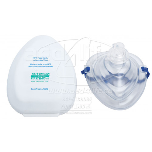CPR Face Mask, w/One-Way Valve and  gloves 